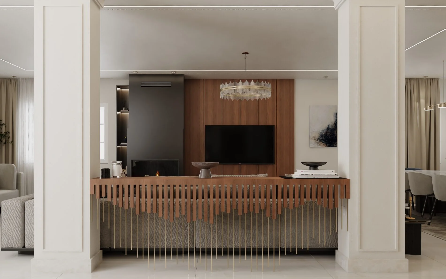 salon villa interior design