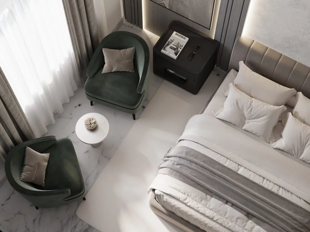 modern flat design bedroom